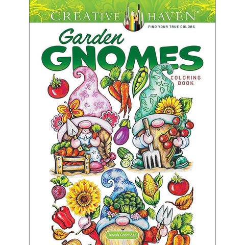 Creative Haven Colouring Book - Garden Gnomes