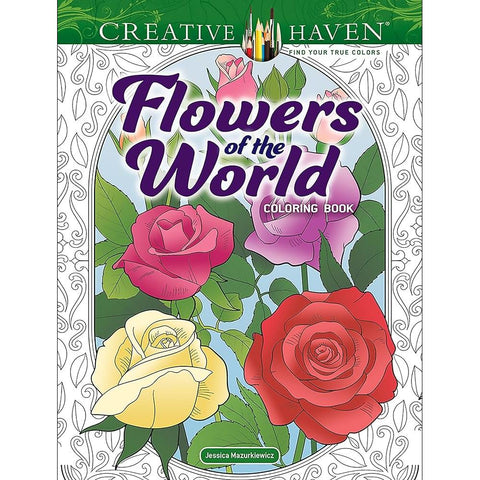 Creative Haven Colouring Book - Flowers of the World