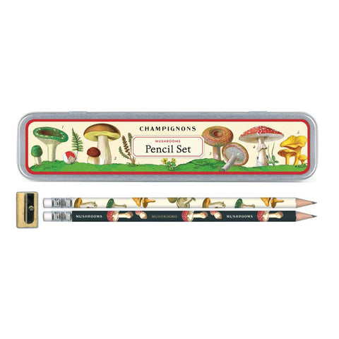 Cavallini Pencil Set 10pk, HB - Mushrooms