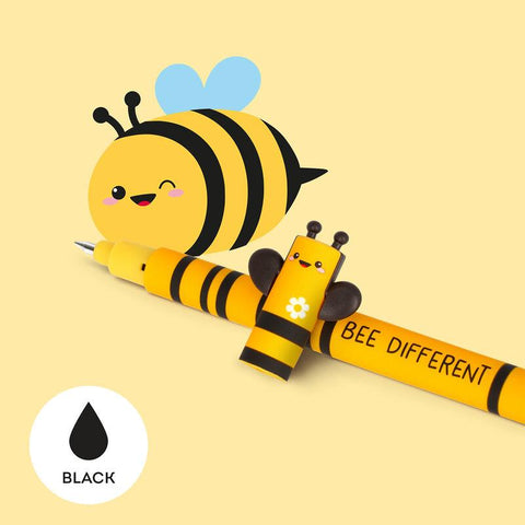 Legami Erasable Gel Pen - Bee, Black Ink