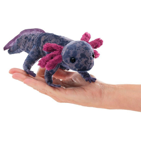 Folkmanis Finger Puppet -  Black Axolotl