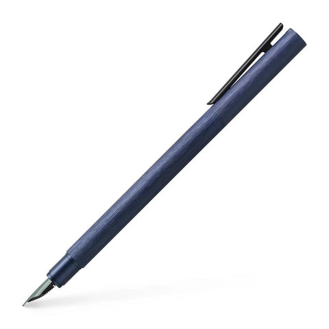 Faber-Castell Neo Slim Fountain Pen, Aluminum Dark Blue, Fine