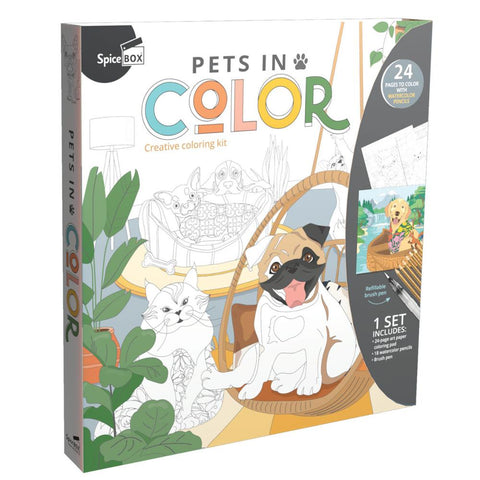 SpiceBox Pets In Colour Creative Colouring Kit