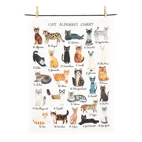 Abbott Tea Towel - Alphabet Cats