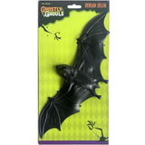 Ghostly Ghouls Hanging Rubber Black Bat Halloween Decoration