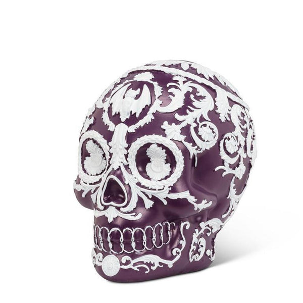 Abbott Embossed Scroll Skull - Purple