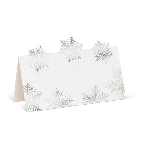 Abbott Placecards 12pk Silver Snowflake