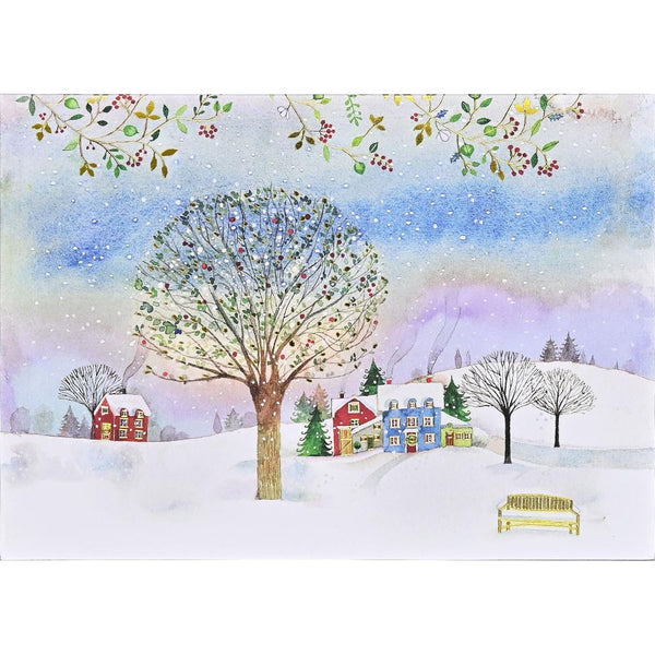 Peter Pauper Press Deluxe Holiday Boxed Cards 20pk - Village Twilight
