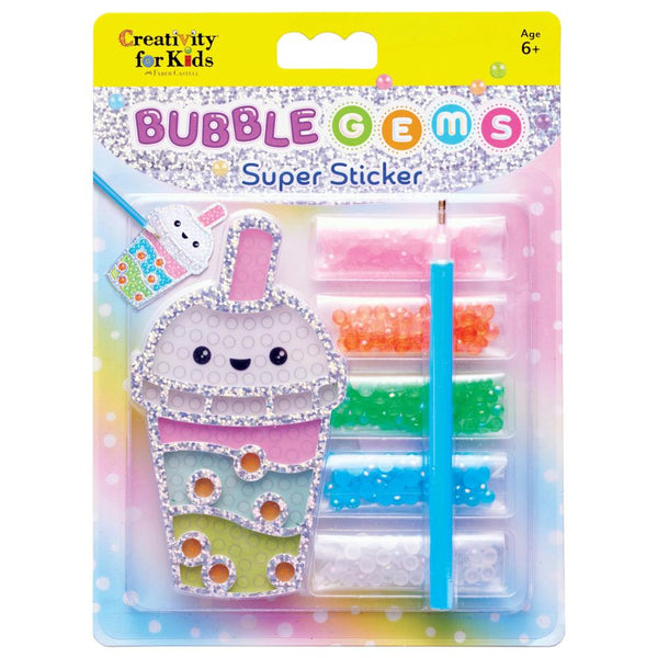 Creativity for Kids Bubble Gems Super Sticker - Bubble Tea