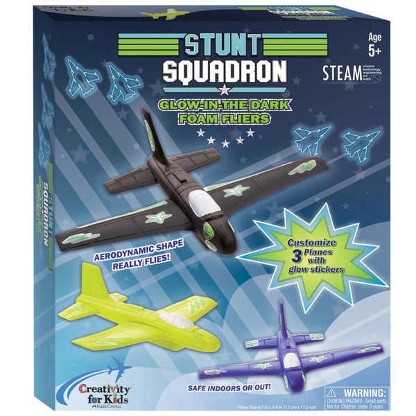 Creativity for Kids Stunt Squadron - Glow in the Fark Foam Fliers