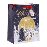 Paper Trendz Holiday Gift Bag, Medium - Glitter Village