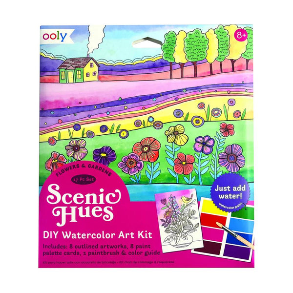 Ooly Scenic Hues DIY Watercolor Art Kit - Flowers & Gardens