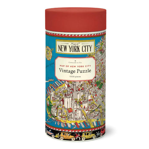 Cavallini 1000pc Vintage Puzzle - New York Map