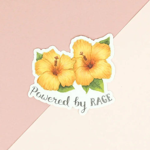 Naughty Florals Vinyl Sticker - Powered By Rage