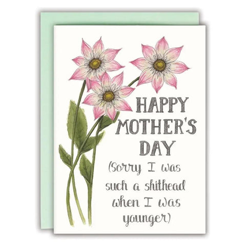 Naughty Florals Mother's Day Card - Sorry I Was Such A Sh*t Head