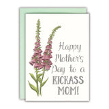 Naughty Florals Mother's Day Card - Kick A** Mom