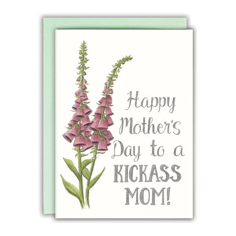 Naughty Florals Mother's Day Card - Kick A** Mom