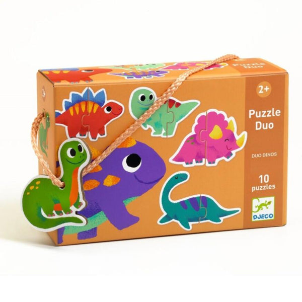 Djeco Puzzle Duo 2pc Puzzles 10pk - Dinos