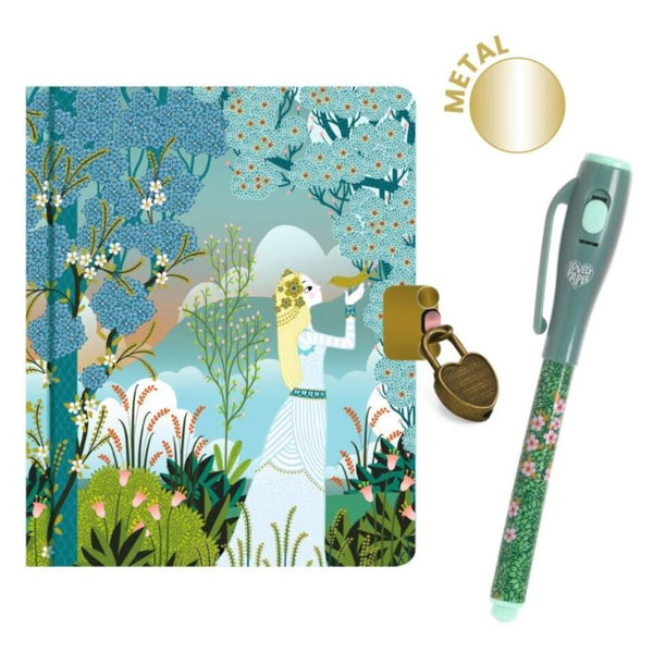 Djeco Little Secret Locking Diary with Magic Marker - Charlotte