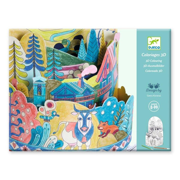 Djeco 3D Colouring Kit - On Top Of The World
