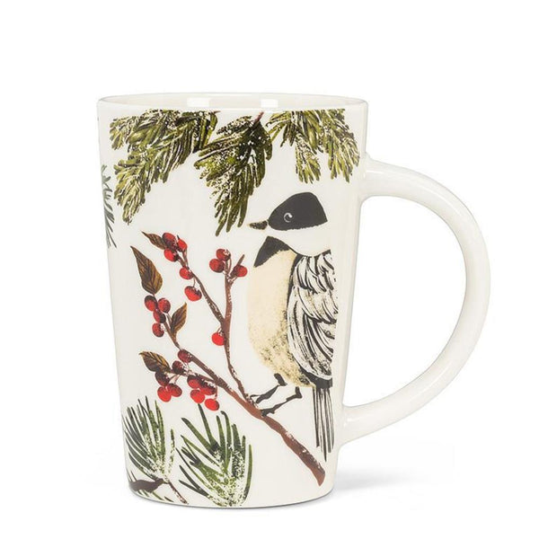 Abbott Bone China Mug 14oz Chickadee on Branch