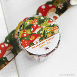 Mugobunni Washi Tape, Die Cut - Mushroom Forest