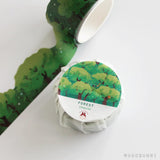 Mugobunni Washi Tape, Die Cut - Lush Green Forest