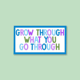 Prickly Cactus Collage Sticker - Grow Through What You Go Through