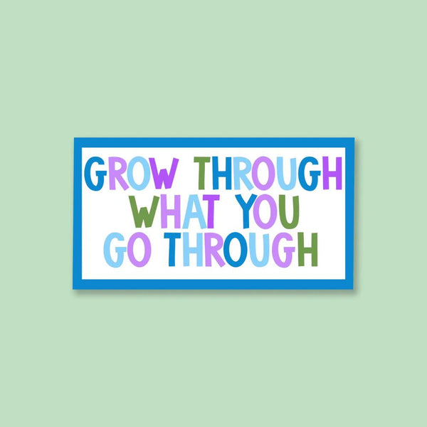 Prickly Cactus Collage Sticker - Grow Through What You Go Through
