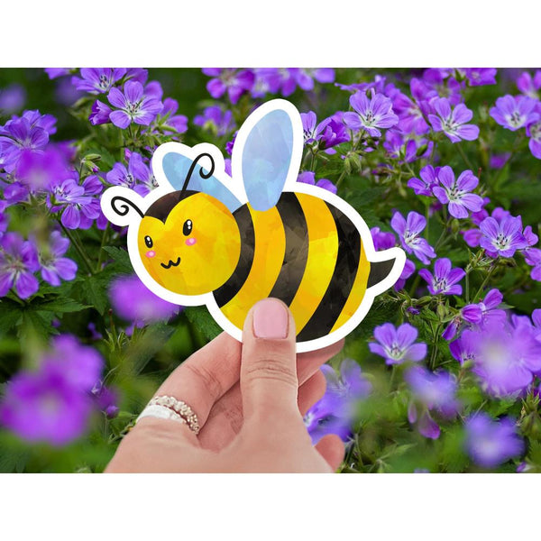 Prickly Cactus Collage Sticker - Bee