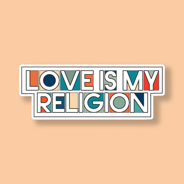 Prickly Cactus Collage Sticker - Love Is My Religion