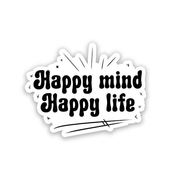 Rebel & Siren Vinyl Sticker - Happy Mind Happy Life
