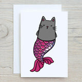 Rebel & Siren Greeting Card - Cat Mermaid