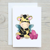 Rebel & Siren Greeting Card - Fairy Giraffe
