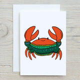 Rebel & Siren Greeting Card - Crab w/ Sweater