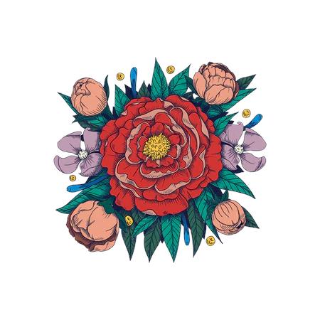 Tattly Temporary Tattoos 2pk - Red Peony