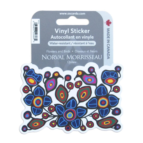 Oscardo Vinyl Sticker - Norval Morrisseau: Flowers and Birds