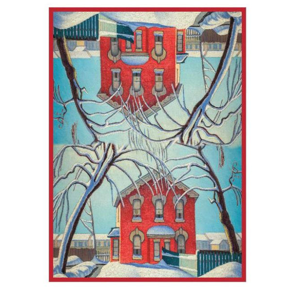 Oscardo Microfibre Towel - Lawren Harris: Red House in Winter