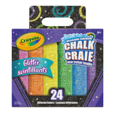 Crayola Sidewalk Chalk 24pk Glitter Colours