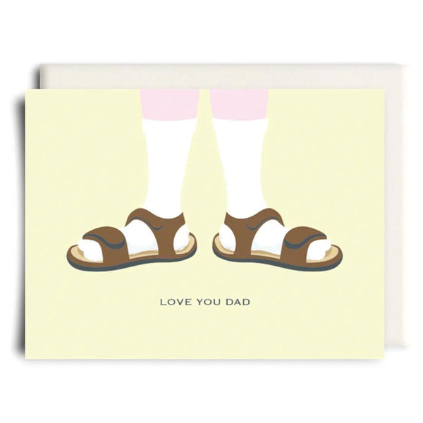 Inkwell Greeting Card - Socks and Sandles