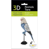 Fridolin 3D Animals Paper Model - Budgie