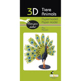Fridolin 3D Animals Paper Model - Peacock #1