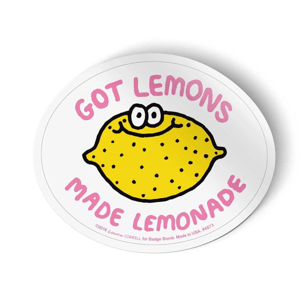 Badgebomb Big Sticker - Got Lemons, Made Lemonade