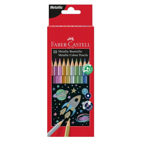 Faber-Castell EcoPencils Metallic Coloured Pencil Set 10pk