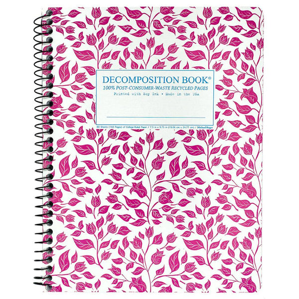 Decomposition Notebook, Coilbound - Bougainvillea