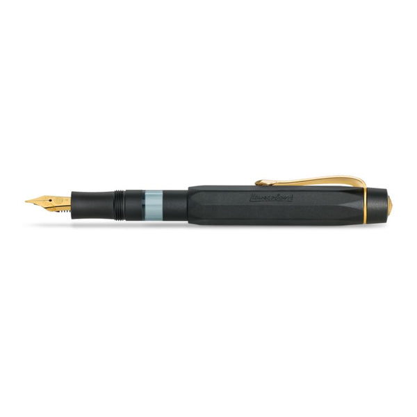 Kaweco AL Sport Piston Fountain Pen, Black/Gold, Medium Nib