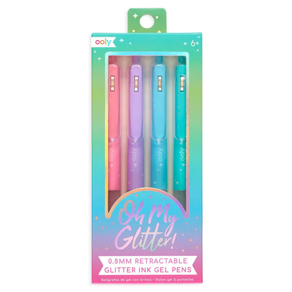 Ooly Oh My Glitter! Retractable Gel Pens 4pk