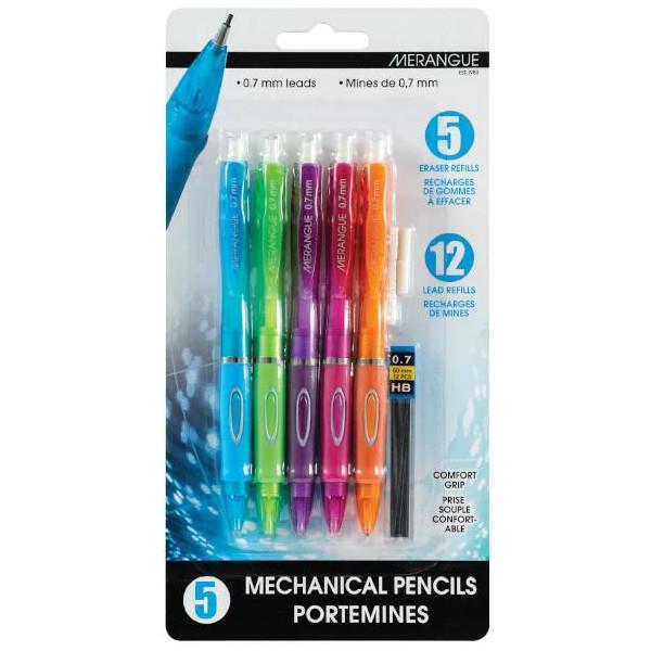Merangue Comfort Grip Mechanical Pencil Set 5pk