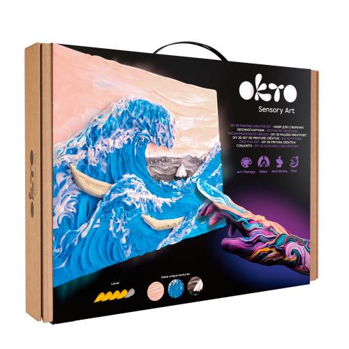 OKTO Sensory Art 3D Clay Painting Kit - The Great Wave, Hokusai
