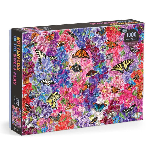 Galison 1000pc Puzzle - Butterflies In the Sweet Peas